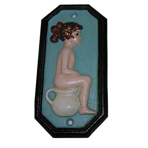 Set WC nostálgica placa de hierro puerta cartel Niño/Niña Hombre/Mujer