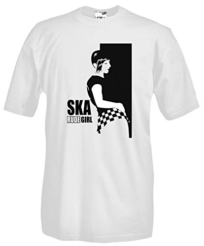 Settantallora J929 SKA Rude Girl - Camiseta Bianco M