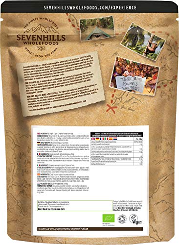 Sevenhills Wholefoods Canela Cruda En Polvo Orgánica (Verdadera Ceylon) 250g
