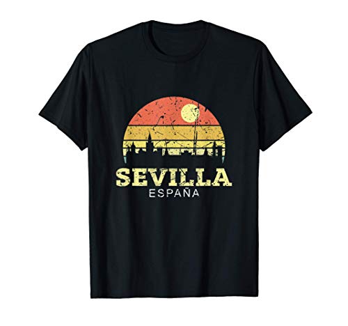 Sevilla Vintage Camisa De Horizonte Ciudad De Sevilla Camiseta