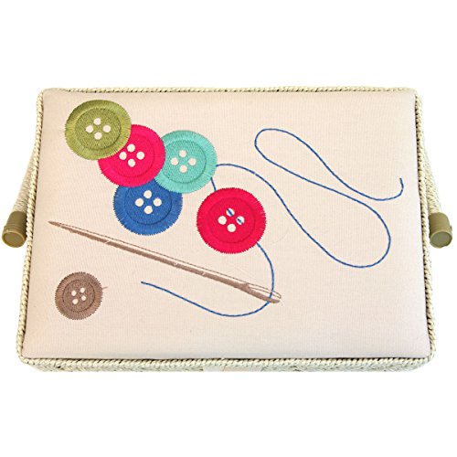 Sewing-Online Botones Aguja Hilo Crema Bordado Medio Caja de Coser FM-001