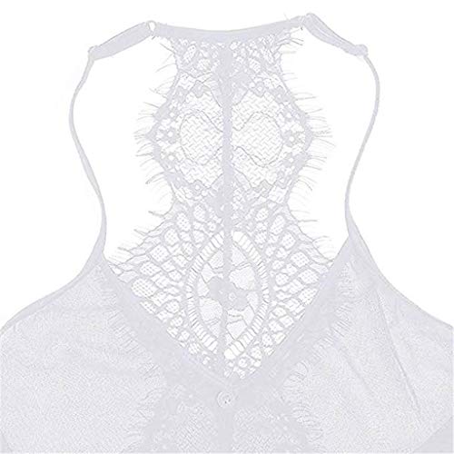 Sexy Mujer Ropa Interior de Dos Piezas Encaje Halter Bra + Mini Falda Yesmile ?? Ropa de Dormir de Las Mujeres Correa sin Mangas de Noche Encaje Conjuntos de Pijamas