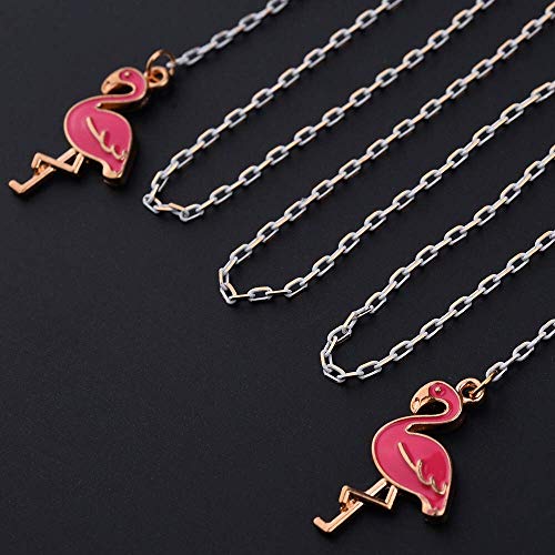 SFY Cuerda de gafas Cadenas de Gafas Cordon gafas para mujer … (Flamenco plateado)