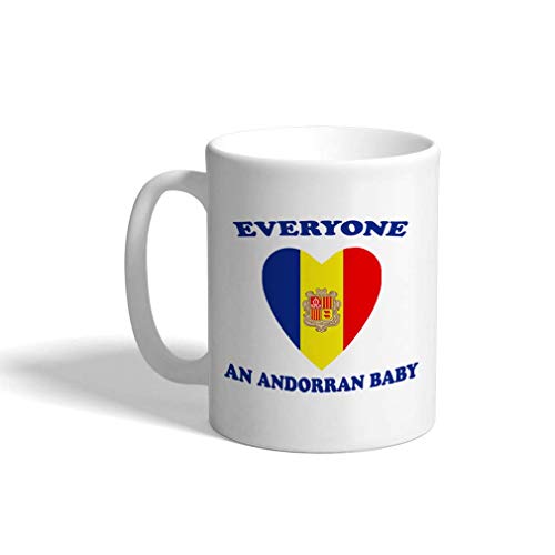 SHALLY Custom Funny Coffee Mug Coffee Cup Everyone Loves Andorran White Ceramic Tea Cup 11 OZ Design Only