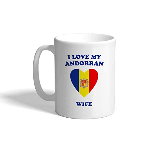 SHALLY Custom Funny Coffee Mug Coffee Cup I Love My Andorran Wife White Ceramic Tea Cup 11 OZ Design Only