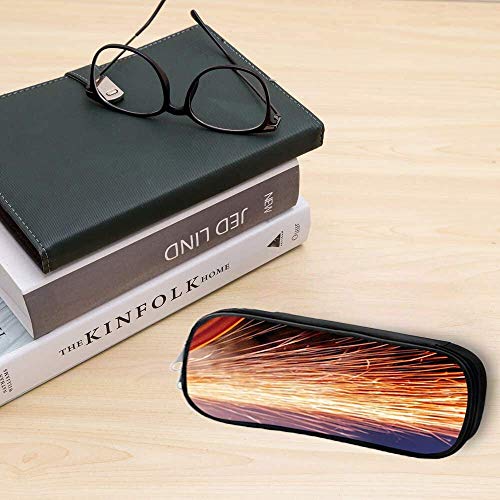 shenguang Teens Bolso para bolígrafo de alta capacidad con cremallera, portátil compacto Anime japonés Reborn. Tsunayoshi Sawada Holder Box, bolsa de maquillaje vintage para útiles escolares de