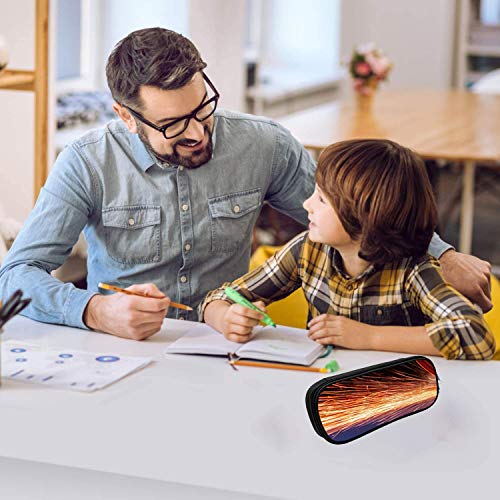 shenguang Teens Bolso para bolígrafo de alta capacidad con cremallera, portátil compacto Anime japonés Reborn. Tsunayoshi Sawada Holder Box, bolsa de maquillaje vintage para útiles escolares de