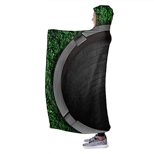 shenguang usable Sudadera con Capucha Manta alcantarillas Cubierta Hierba con Capucha Abrigo Capa Capa Polar Juvenil Duradero Oficina en casa Chal Franela con Mangas