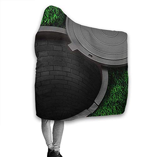 shenguang usable Sudadera con Capucha Manta alcantarillas Cubierta Hierba con Capucha Abrigo Capa Capa Polar Juvenil Duradero Oficina en casa Chal Franela con Mangas