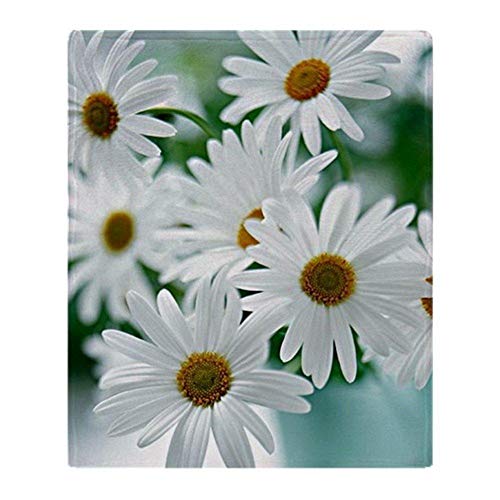 SHHSGZ Estampata 3D poliéster Manta Cobijas de Grandes Infantil Mantas Suave de Franela Mantas para Cama Bedding Mantas de Margaritas en Flor-M