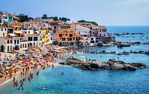 SHILIHOME La Playa De Arena De Calella De Palafrugell Cuadro por Números DIY Único