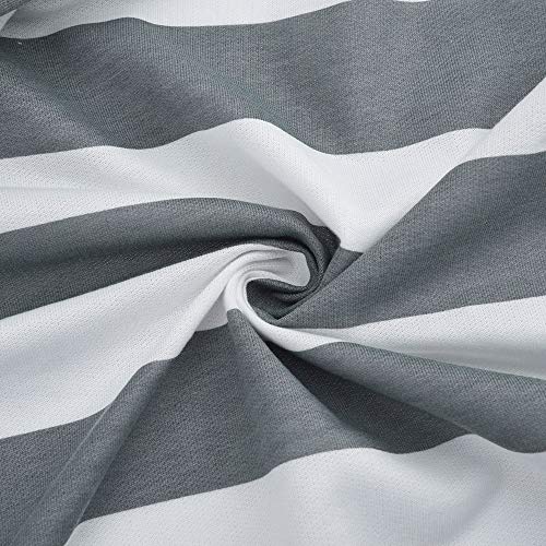 SHOBDW Mujeres Cremallera Camisetas de Manga Larga Sudadera con Capucha a Rayas Abrigos de Invierno Chaqueta de Mujer Casual Jerséis Delgados Outwear (Gris,L)