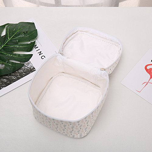 Shyymaoyi Multifunción Portátil Mujeres Rayas Punto Cactus Cosméticos Bolsa de Almacenamiento de Viaje Maquillaje Organizador de Lavado