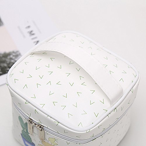 Shyymaoyi Multifunción Portátil Mujeres Rayas Punto Cactus Cosméticos Bolsa de Almacenamiento de Viaje Maquillaje Organizador de Lavado