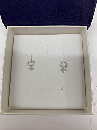 Sicuore Pendientes Simbolo Mujer Venus Para Mujer - Plata De Ley 925 Incluye Estuche Para Regalo