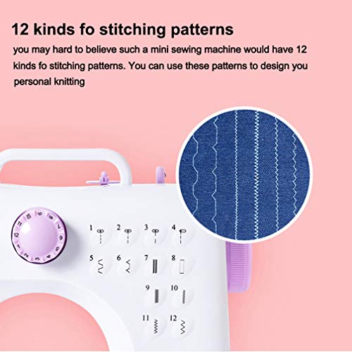 Signstek – Máquina de coser con 12 programas de costura ajustable velocidad pie de cabra (intercambiable para los principiantes niños Constructor Enthousiaste