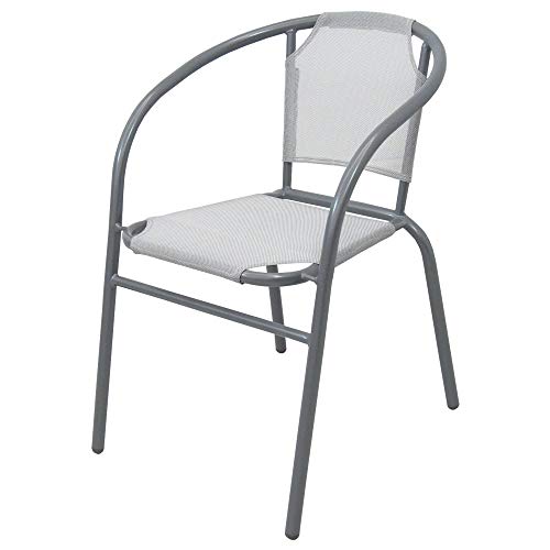 Silla apilable clásica Blanca de Hierro para jardín Garden - LOLAhome
