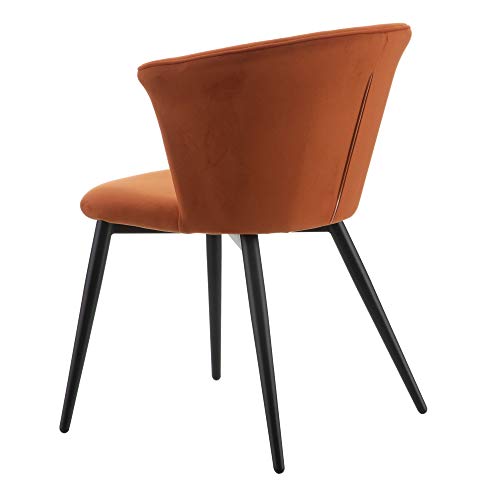 Silla Mariposa contemporánea Terracota de Terciopelo y Metal, de 59x49x74 cm - LOLAhome