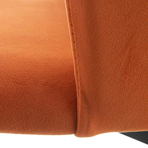 Silla Mariposa contemporánea Terracota de Terciopelo y Metal, de 59x49x74 cm - LOLAhome