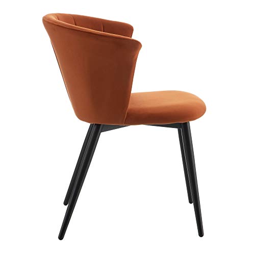 Silla Mariposa contemporánea Terracota de Terciopelo y Metal, de 59x49x74 cm - LOLAhome