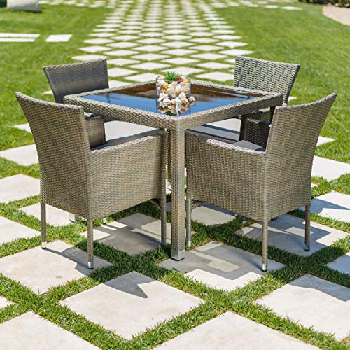 Sillón apilable para jardín de plástico marrón Garden - LOLAhome