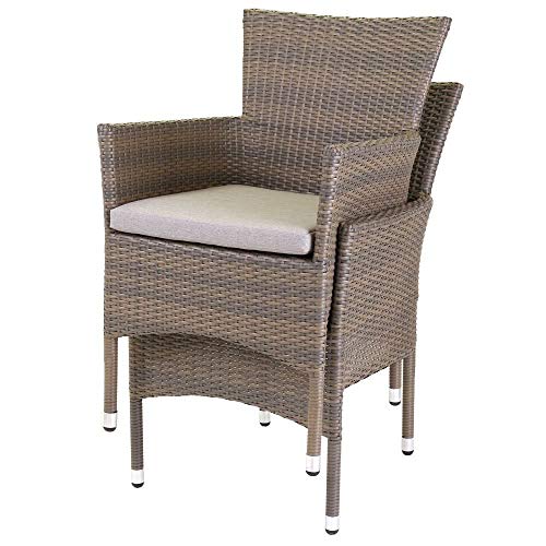 Sillón apilable para jardín de plástico marrón Garden - LOLAhome