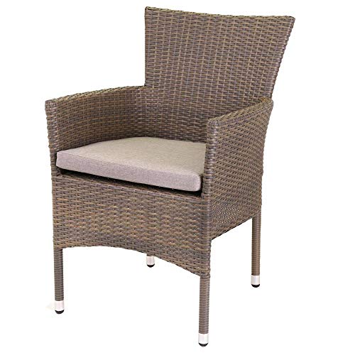 Sillón apilable para jardín de plástico marrón Garden - LOLAhome