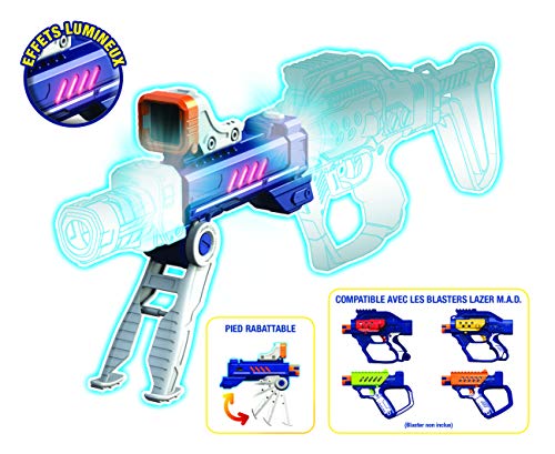 Silverlit Lazer M.A.D Laser Game - Módulo Sharpshooting (1 Booster (+30M de Alcance) + Visor + Bipie - Juguete Compatible con Blasters Lazer M.A.D