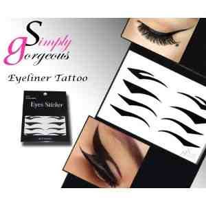 Simplemente etiquetas engomadas del tatuaje Eyeliner magnífico