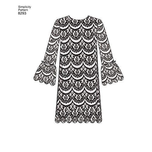 Simplicity patrón de Costura para Vestidos de Mujer (Tallas 14 – 16 – 18 – 20 – 22, Color Blanco