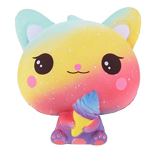 Simulación Soft Squishies, lenta Rising blandos juguetes for apretar gatito gato New Galaxy helado blando lenta Rising Jumbo lindo blando Correa Squeeze perfumado pan de la torta de juguete de regalo