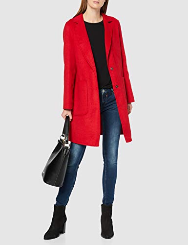 Sisley Coat Abrigo, Rojo (Rossol 015), 42 (Talla del fabricante: 40) para Mujer