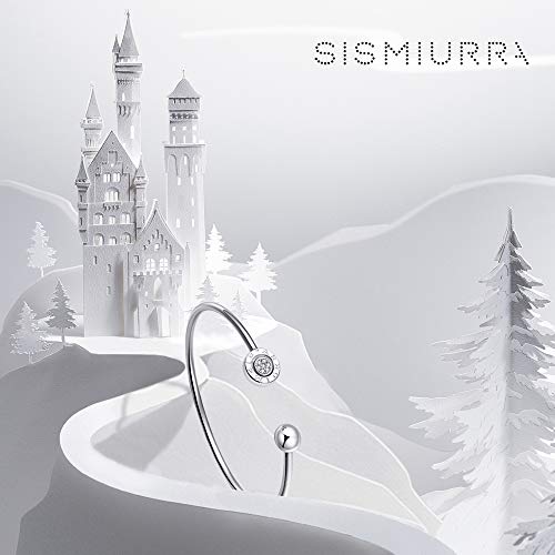 SISMIURRA Pulsera de plata para mujer con cristales azules de circonita cúbica Regalo de Navidad Joyería fina