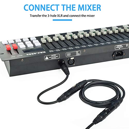 SiYear - Cable de audio XLR hembra de 3 pines a XLR macho de 5 pines para micrófono DMX Stage Light Turnaround XLR3Fto XLR5M (30,4 cm)