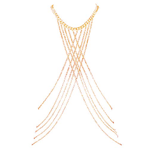 SIYWINA Mujeres Cadena del Cuerpo Sexy Fashion Belly Vientre Cadena Bikini Playa Bra Cadena