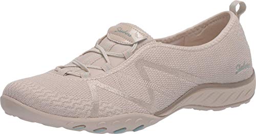 Skechers Breathe-Easy-A-Look, Zapatillas para Mujer, Beige (Natural Nat), 40 EU