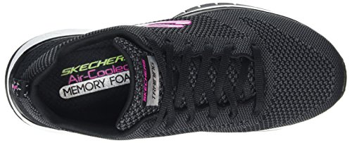 Skechers Burst TR-Close Knit, Zapatillas para Mujer, Negro (Black/White), 40 EU
