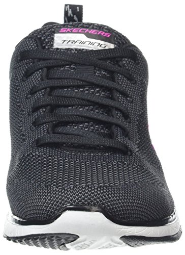 Skechers Burst TR-Close Knit, Zapatillas para Mujer, Negro (Black/White), 40 EU