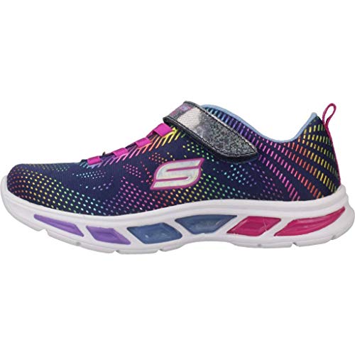 Skechers Girls' Litebeams-Gleam N'DREAM Trainers, Blue (Navy/Multi Nvmt), 3 (36 EU)