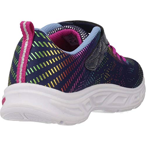 Skechers Girls' Litebeams-Gleam N'DREAM Trainers, Blue (Navy/Multi Nvmt), 3 (36 EU)
