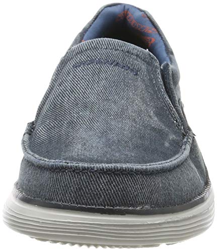Skechers Men's Status 2.0-Mosent Moccasins, Blue (Blue Blu), 8 UK (42 EU)