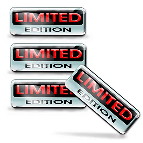 SkinoEu® 4 pcs 3D Gel Silicone Stickers Pegatinas Limited Edition Silicona Adhesivo Autos Coches Motos Ciclomotores Bicicletas Ordenador Portátil KS 132