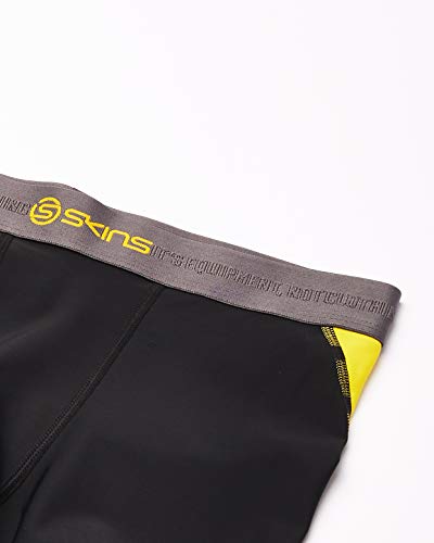 Skin's Skins DNAmic Mallas largas para Hombre, Color Negro, Hombre, Color Black/Citron, tamaño XS
