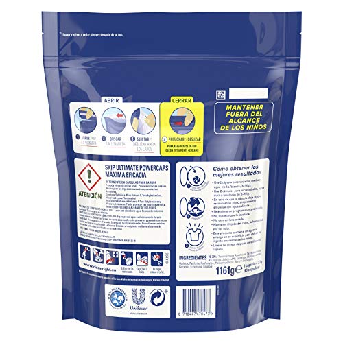 Skip Ultimate Detergente Capsulas 3en1 MAXIMA EFICACIA 43lav - Pack de 3