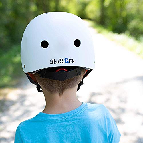 SkullCap® Kids BMX & Skate Helmet - Bicicleta Y Scooter Eléctrico, Diseño: Robodog, Talla: S