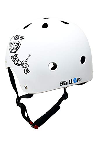 SkullCap® Kids BMX & Skate Helmet - Bicicleta Y Scooter Eléctrico, Diseño: Robodog, Talla: S