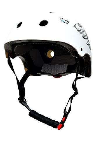 SkullCap® Kids BMX & Skate Helmet - Bicicleta Y Scooter Eléctrico, Diseño: Robodog, Talla: S