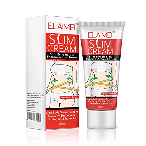 Slim Cream, Slim Extreme Cellulite Slimming & Firming Cream, Body Fat Burning Massage Gel, Weight Losing Hot Serum Treatment for Shaping Waist, Abdomen and Buttocks 60ml