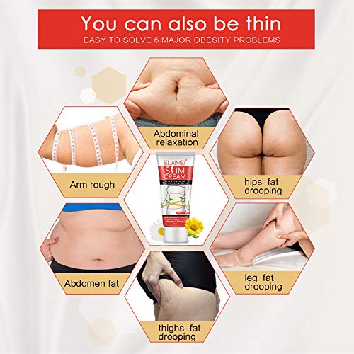 Slim Cream, Slim Extreme Cellulite Slimming & Firming Cream, Body Fat Burning Massage Gel, Weight Losing Hot Serum Treatment for Shaping Waist, Abdomen and Buttocks 60ml
