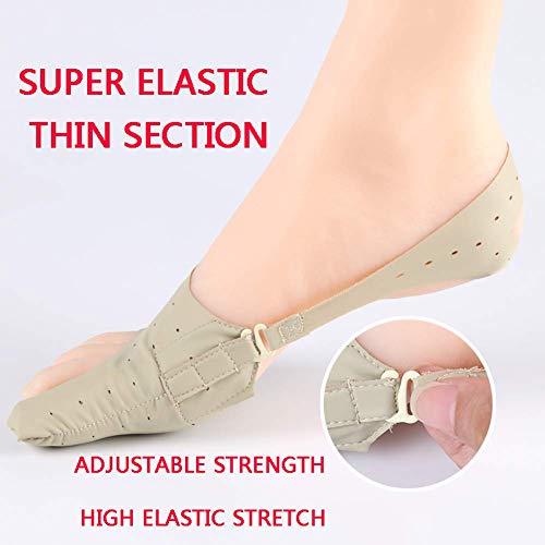 SLRMKK Corrector de juanetes Ultra Delgado, Alisador de Punta elástico, Órtesis de Hallux valgus Ajustable para Dedos superpuestos, Zapatos usable Beige 1 par-L ： 37-39